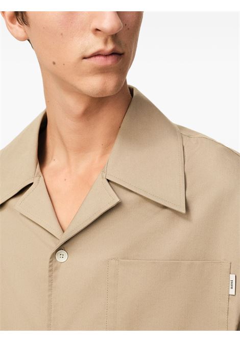 camp collar wide ss shirt man beige AMI PARIS | USH811.CO0214A036